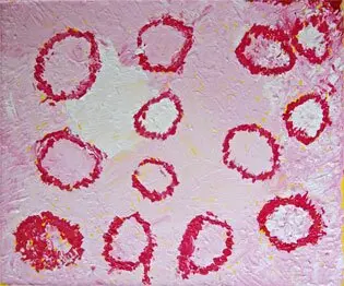 Untitled 2013, 60x50cm acrylic on Belgian linen, $640