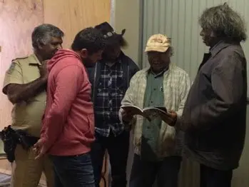 Dean Walker, Josh Dingaman, Hubert Pereoultja, George Cooley and Mervyn Rubuntja