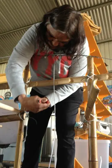 Josephine Lennon is the Workshop Assistant on this project and is learning the process so she can run future workshps at the Art Centre.